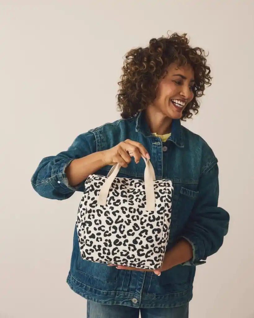 ROKA Hampstead Lunch Bag Summer Leopard Cotton Canvas - ROKA - Luxe Leopard