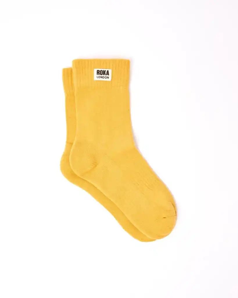 ROKA Wimbledon Crew Socks Corn - ROKA - Luxe Leopard