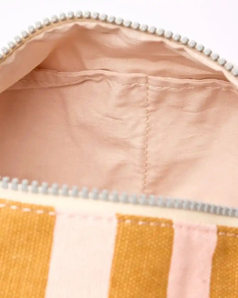 ROKA Mayfair Wash Bag in Rose Gold Stripe Cotton Canvas - ROKA - Luxe Leopard