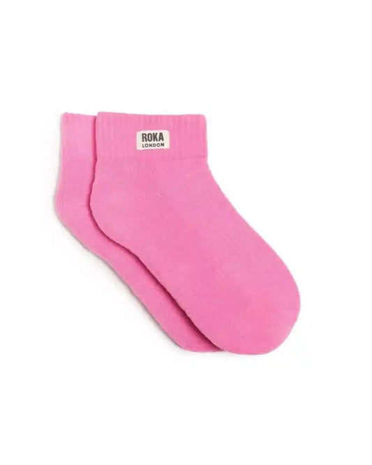 ROKA Wembley Ankle Socks Pink Carnation - ROKA - Luxe Leopard