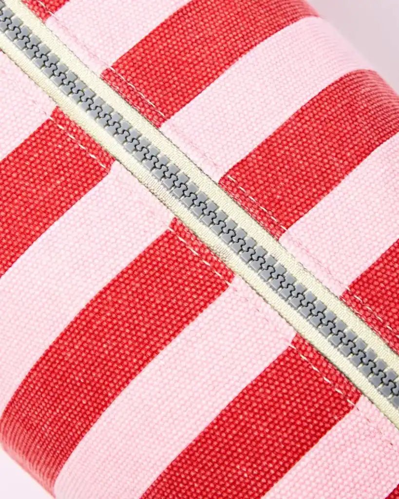 ROKA Mayfair Wash Bag in Strawberry Stripe Cotton Canvas - ROKA - Luxe Leopard