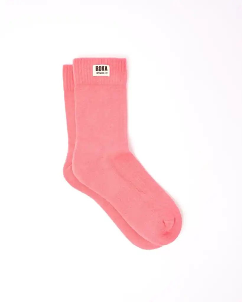 ROKA Wimbledon Crew Socks Coral - ROKA - Luxe Leopard