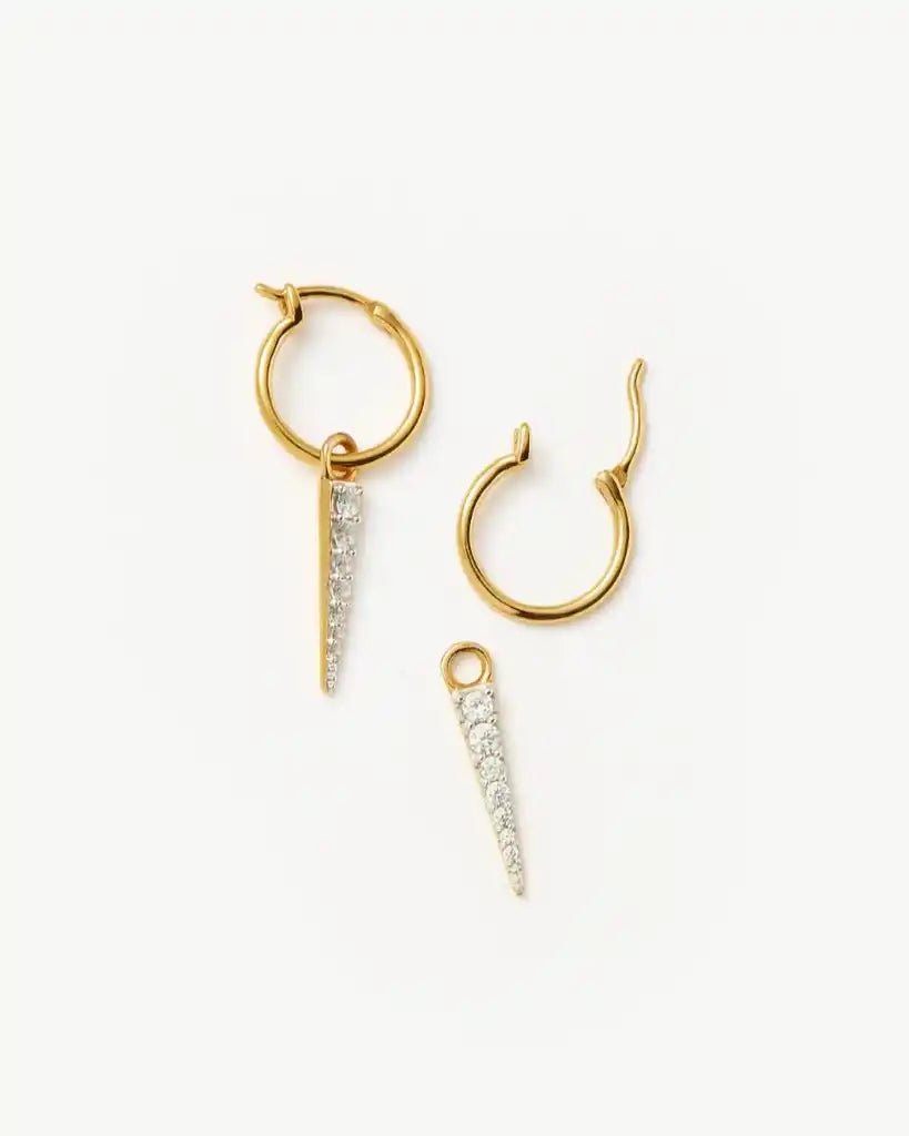 Missoma Mini Gold Pave Spike Charm Hoop Earring - MISSOMA - Luxe Leopard