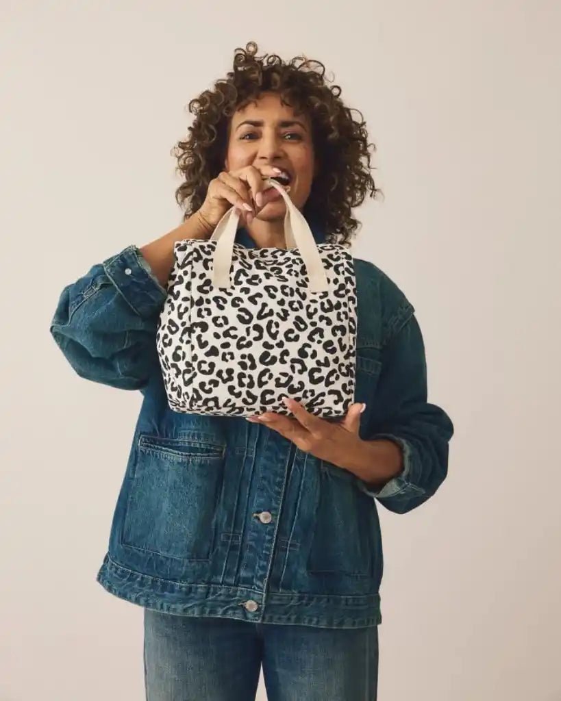 ROKA Hampstead Lunch Bag Summer Leopard Cotton Canvas - ROKA - Luxe Leopard