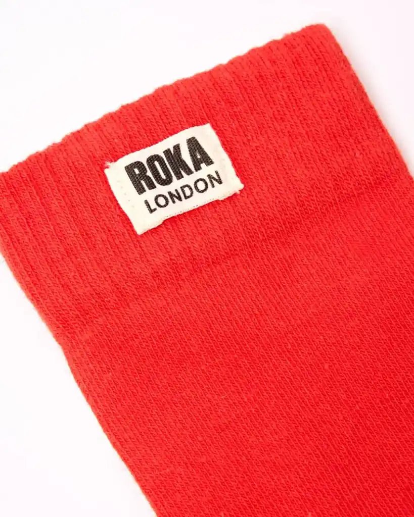 ROKA Wimbledon Crew Socks Cranberry - ROKA - Luxe Leopard