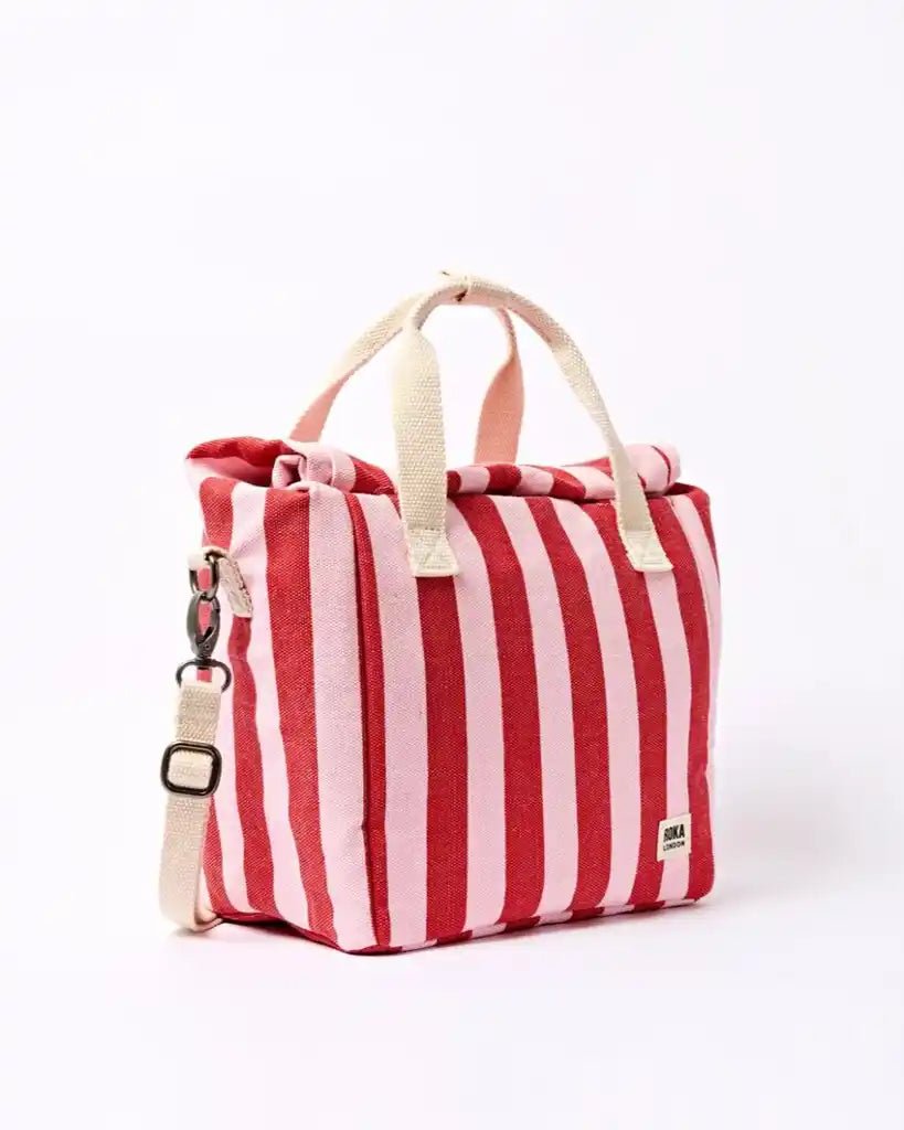 ROKA Hampstead Lunch Bag in Strawberry Stripe Cotton Canvas - ROKA - Luxe Leopard