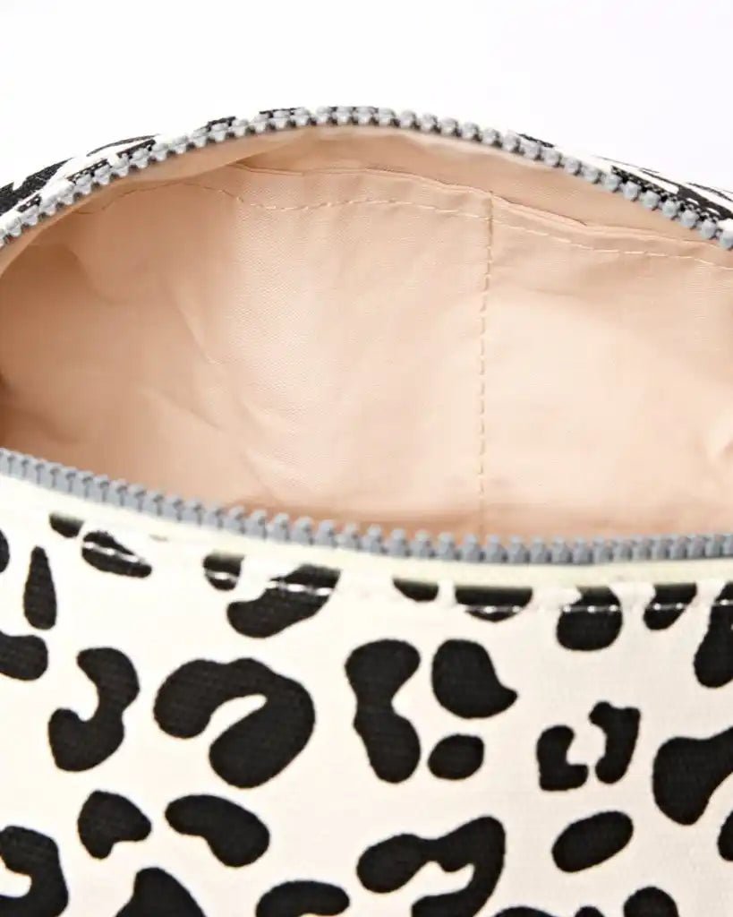 ROKA Mayfair Wash Bag in Summer Leopard Cotton Canvas - ROKA - Luxe Leopard