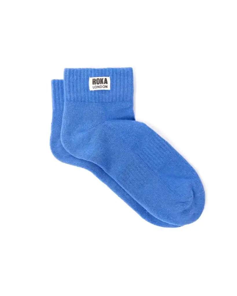 ROKA Wembley Ankle Socks Malibu Blue - ROKA - Luxe Leopard