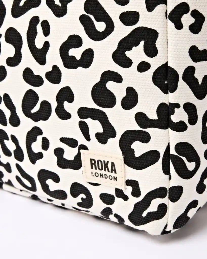 ROKA Hampstead Lunch Bag Summer Leopard Cotton Canvas - ROKA - Luxe Leopard