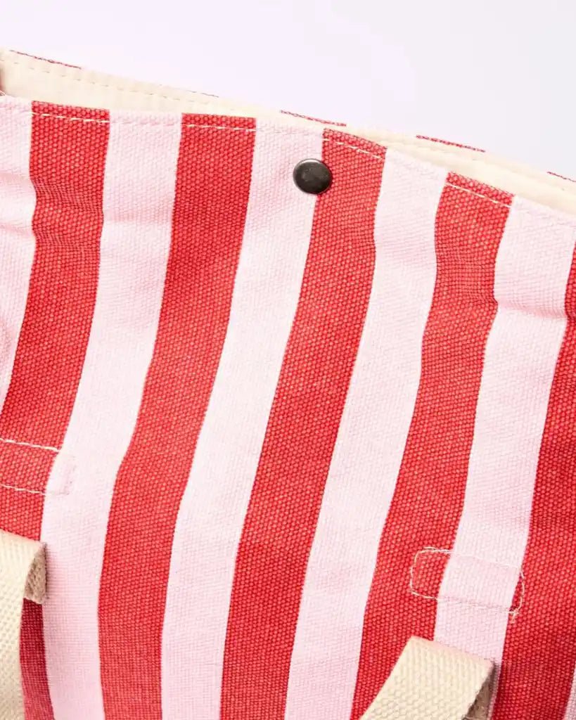 ROKA Hampstead Lunch Bag in Strawberry Stripe Cotton Canvas - ROKA - Luxe Leopard