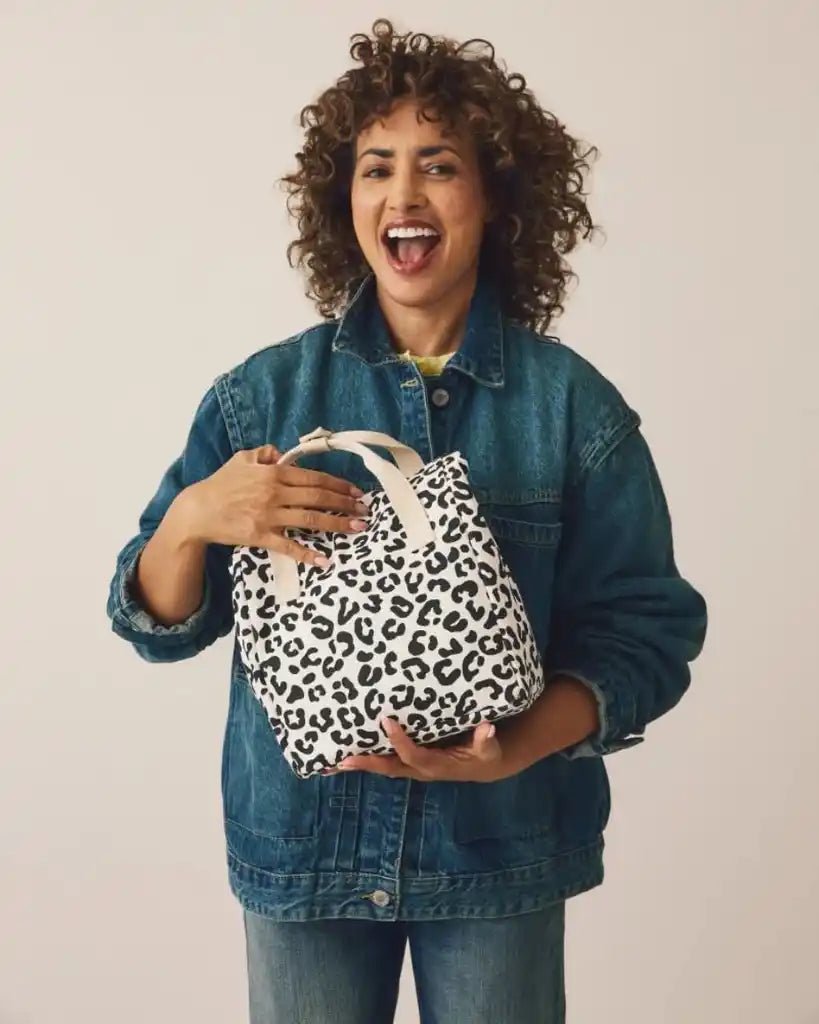 ROKA Hampstead Lunch Bag Summer Leopard Cotton Canvas - ROKA - Luxe Leopard