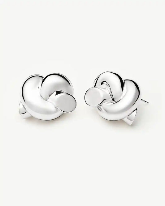 Missoma Lucy Williams Silver Knot Oversized Stud Earrings