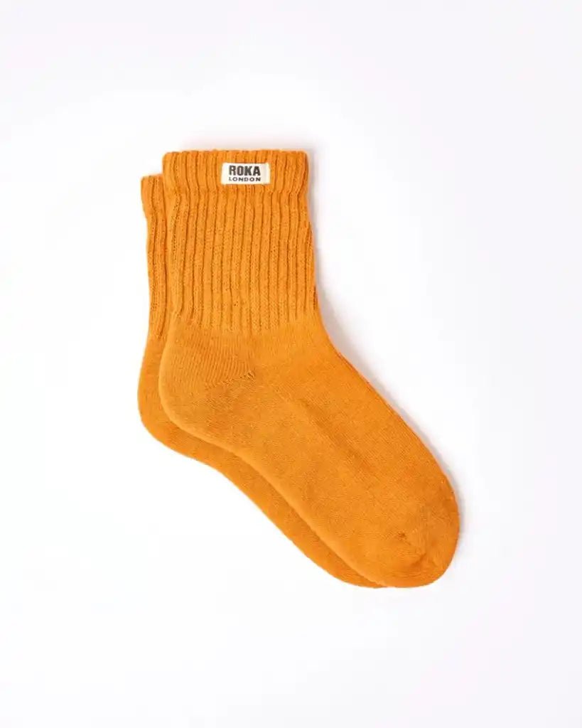 ROKA Windsor Crew Socks Burnt Orange - ROKA - Luxe Leopard