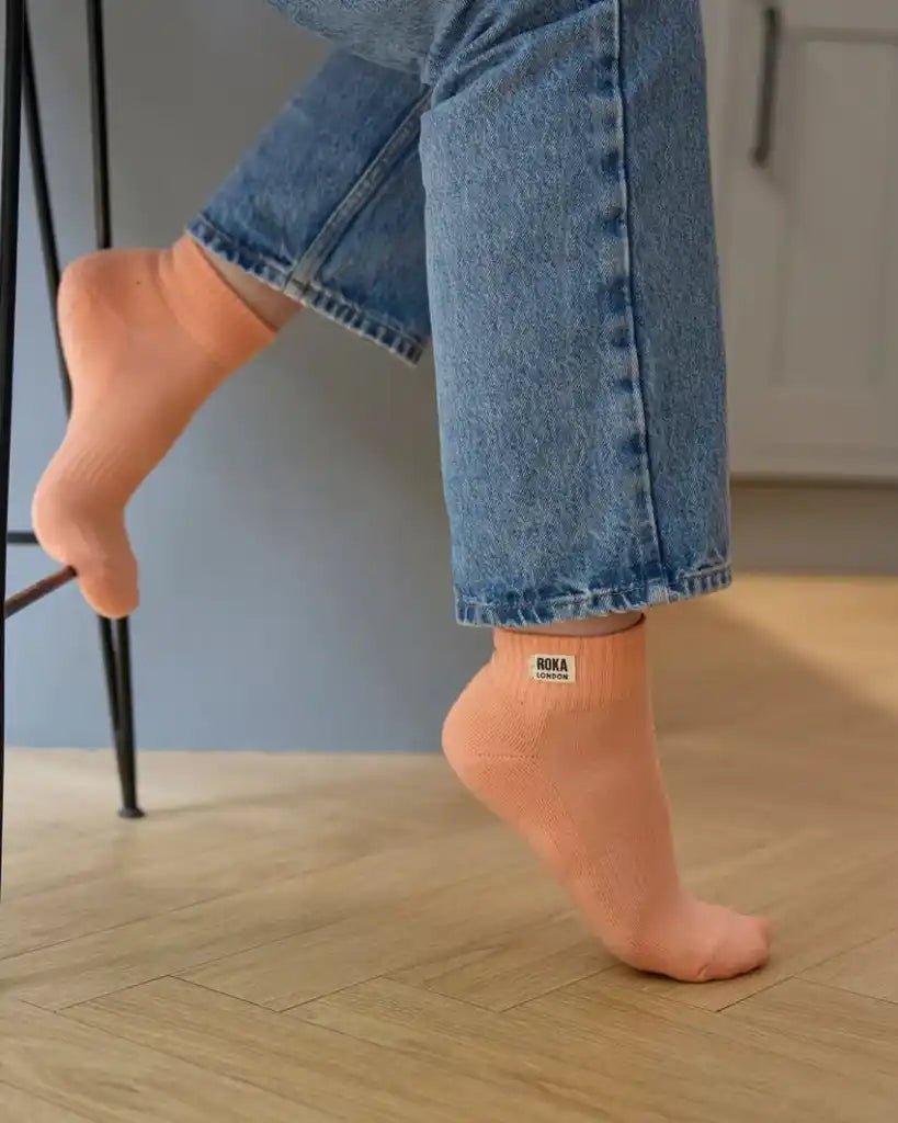 ROKA Wembley Ankle Socks Nougat - ROKA - Luxe Leopard