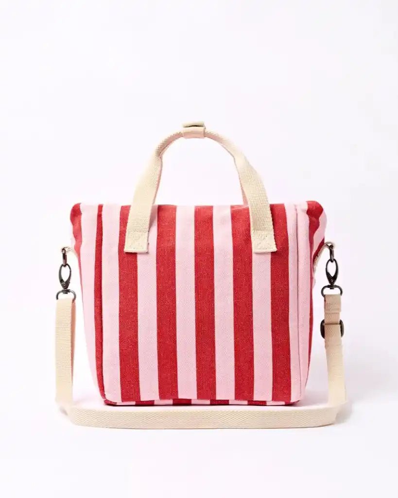 ROKA Hampstead Lunch Bag in Strawberry Stripe Cotton Canvas - ROKA - Luxe Leopard