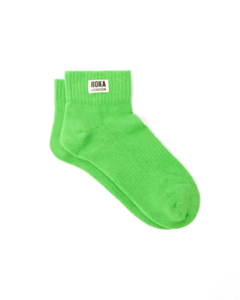 ROKA Wembley Ankle Socks Online Lime - ROKA - Luxe Leopard