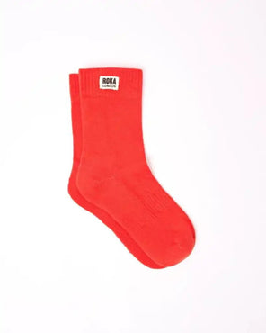 ROKA Wimbledon Crew Socks Cranberry - ROKA - Luxe Leopard