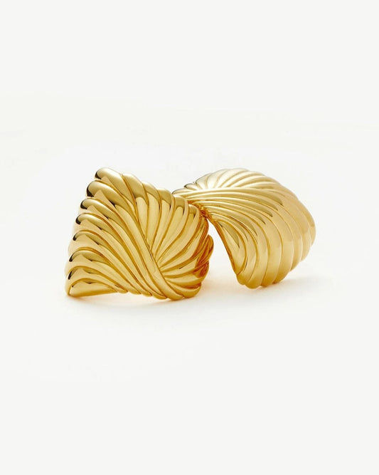 Missoma Gold Ripple Oversized Stud Earrings