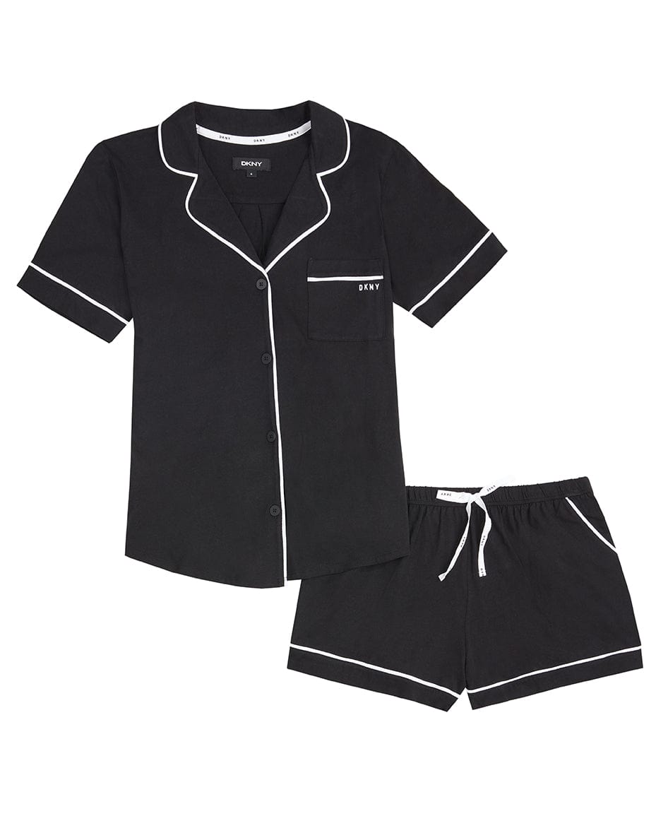 DKNY Notch Collar Short Pyjama Set - Luxe Leopard