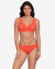 Lauren Ralph Lauren Orange Ruffle Bikini Bra - Luxe Leopard