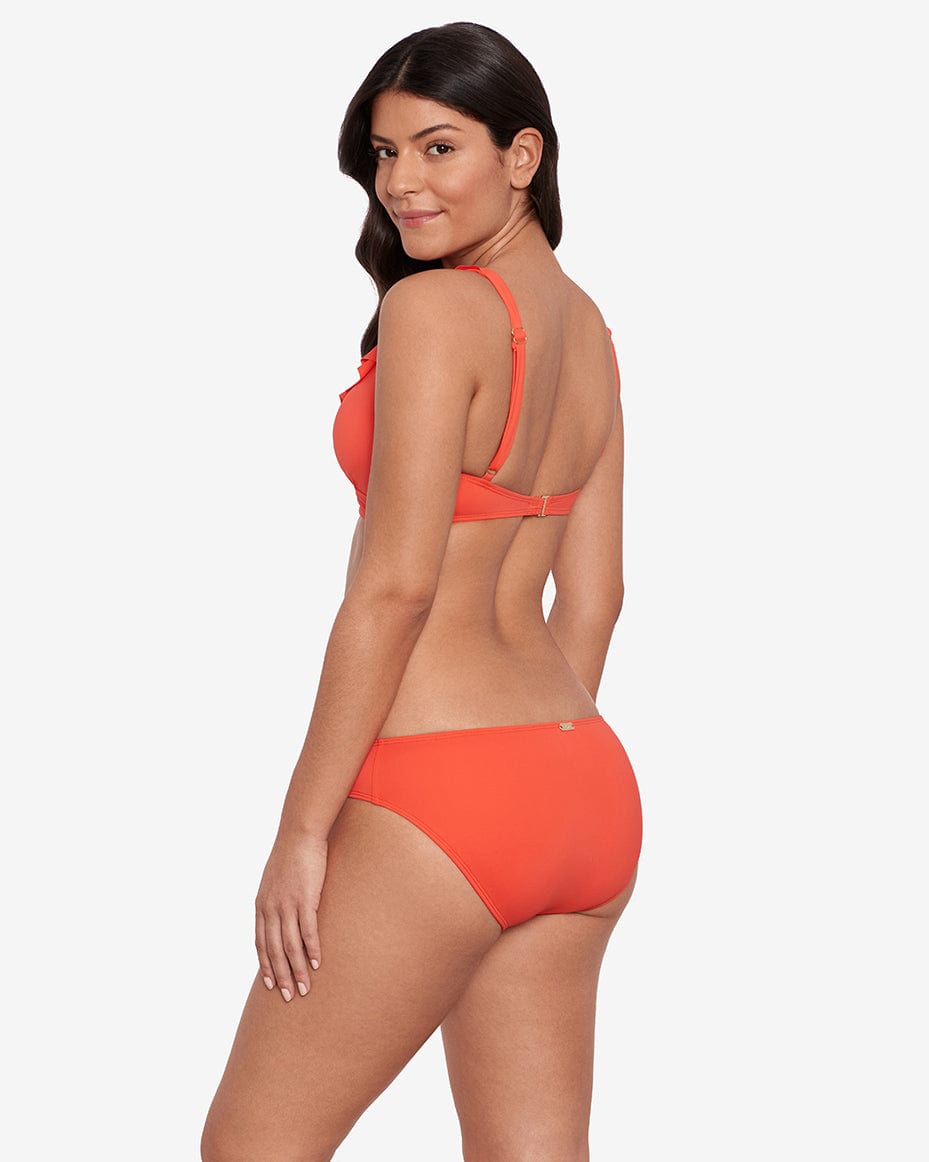 Ralph Lauren Orange Ruffle Bikini Bra
