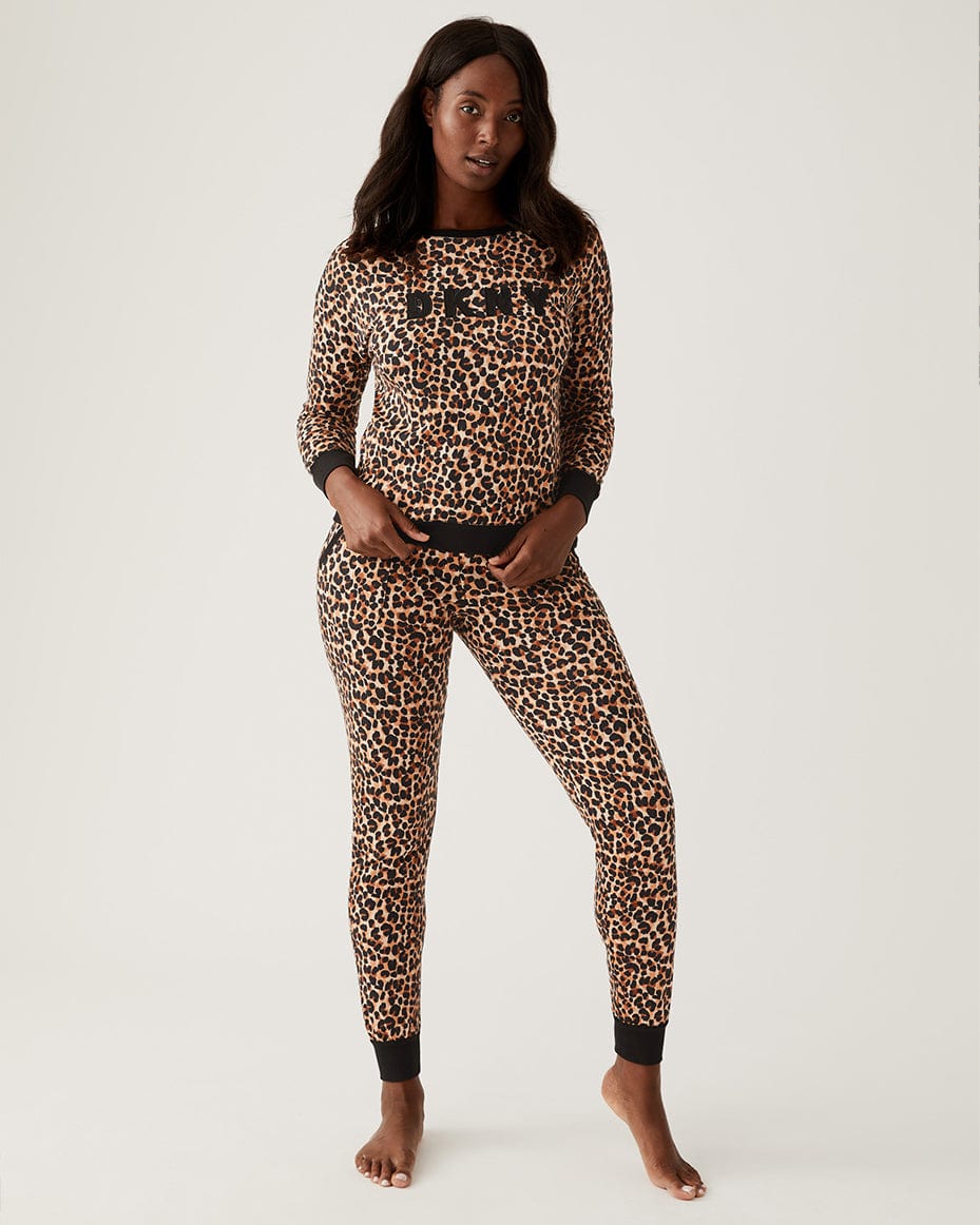 DKNY Long Pyjama Set - Luxe Leopard
