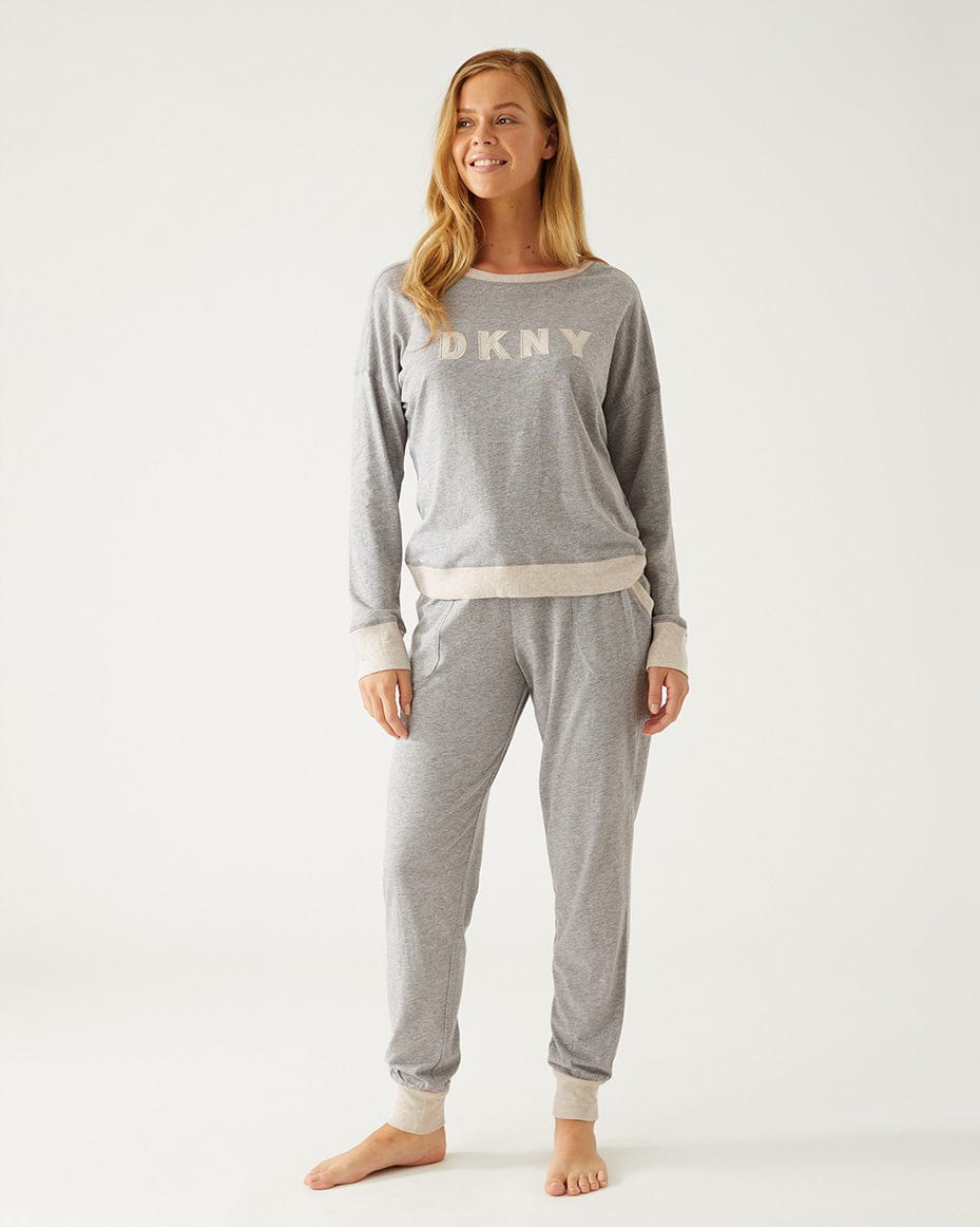DKNY Top And Jogger Set - Luxe Leopard