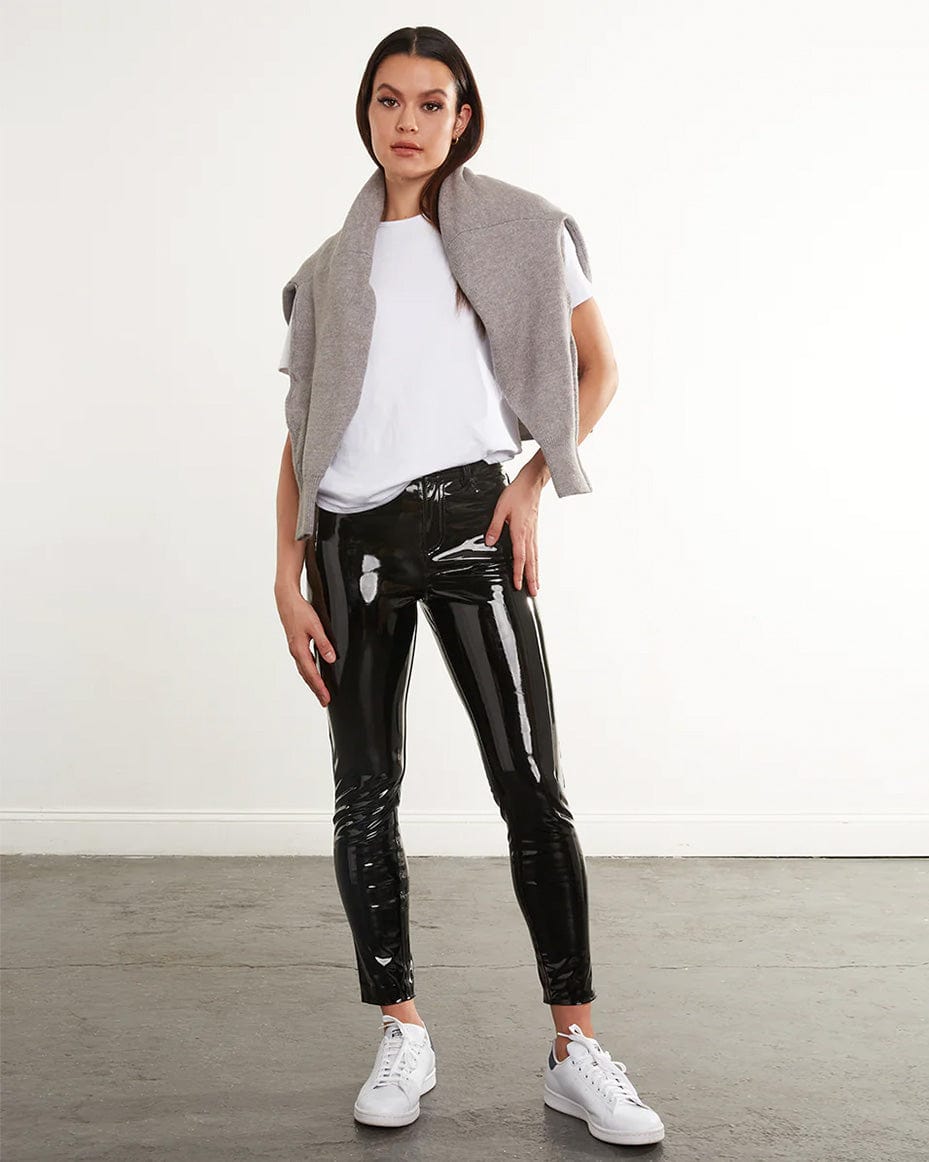 Commando Faux Patent Leather Five Pocket Pant - Luxe Leopard