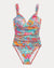 Lauren Ralph Lauren Patchwork Surplice Swimsuit - Luxe Leopard
